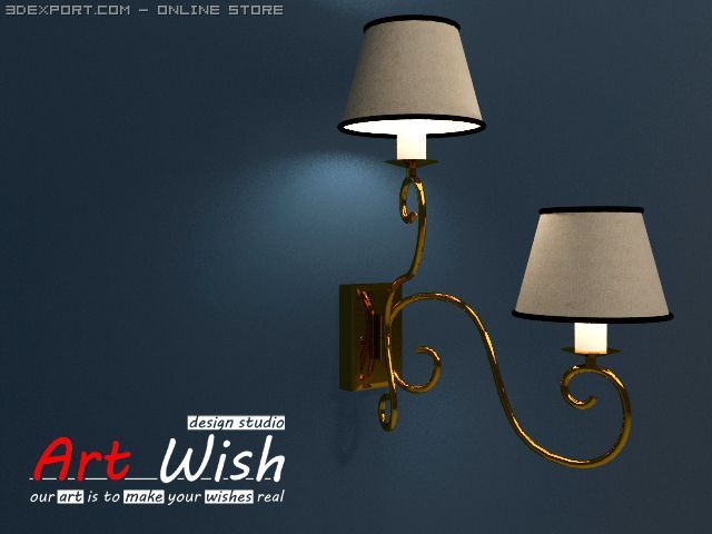 wall lamp baga 2054 Modelo 3D .c4d .max .obj .3ds .fbx .stl .blend 