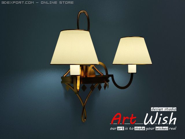 wall lamp baga 2055 Modelo 3D .c4d .max .obj .3ds .fbx .stl .blend 