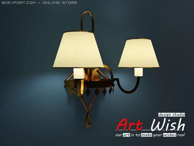 wall lamp baga 2055 3D Model .c4d .max .obj .3ds .fbx .stl .blend 