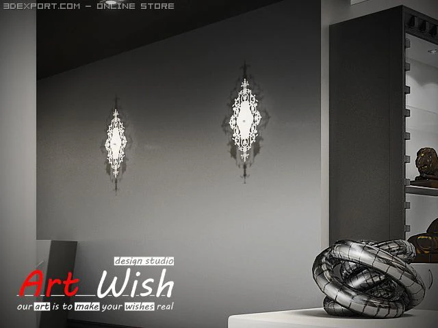 wall lamp josephine 3D Model .c4d .max .obj .3ds .fbx .stl .blend 