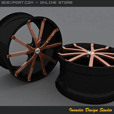 tsw rocket 5 auto rims 3D Model .c4d .max .obj .3ds .fbx .stl .blend 
