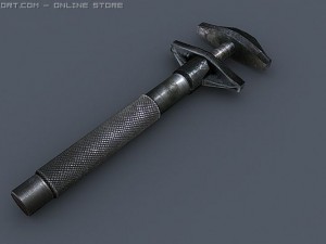 old french wrench 3D-Modell