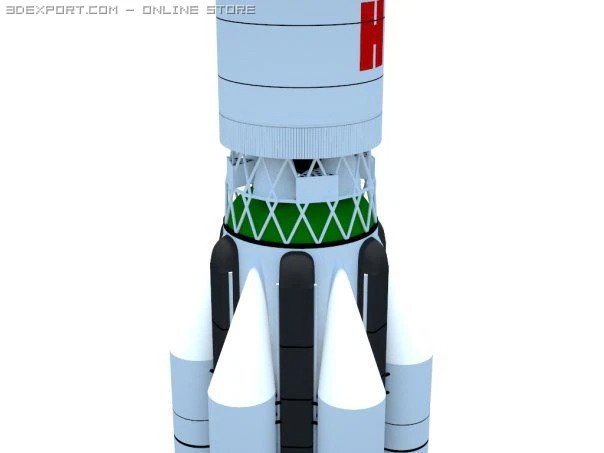 proton rocket 3D Model .c4d .max .obj .3ds .fbx .stl .blend 