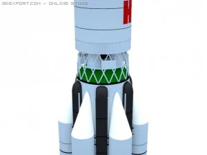 陽子ロケット 3Dモデル