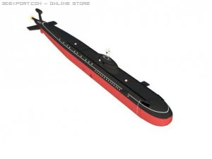soviet victor class submarine 3D Model