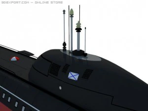 soviet victor class submarine 3D Model