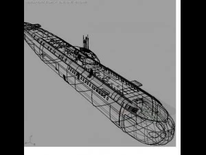 soviet victor class submarine 3D Model