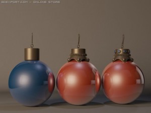 christmas tree ornaments hiquality Model 3D