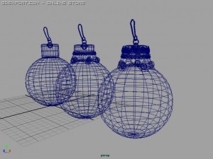 christmas tree ornaments hiquality 3D Model