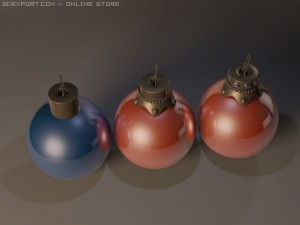 christmas tree ornaments hiquality 3D Model