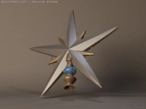 크리스마스 트리 별 3D 모델