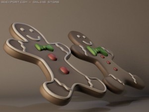 christmas gingerbread man 3D 模型