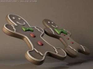 christmas gingerbread man 3D Model