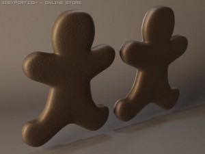 christmas gingerbread man 3D 模型