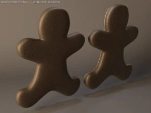 christmas gingerbread man 3D Model
