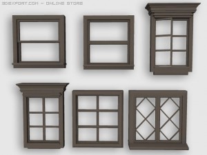 hires architectural windows pack 01 3D Model