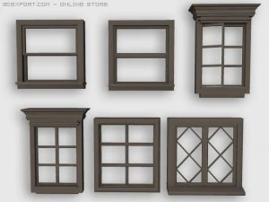 hires architectural windows pack 01 3D Model