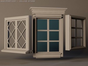 hires architectural windows pack 01 3D Model