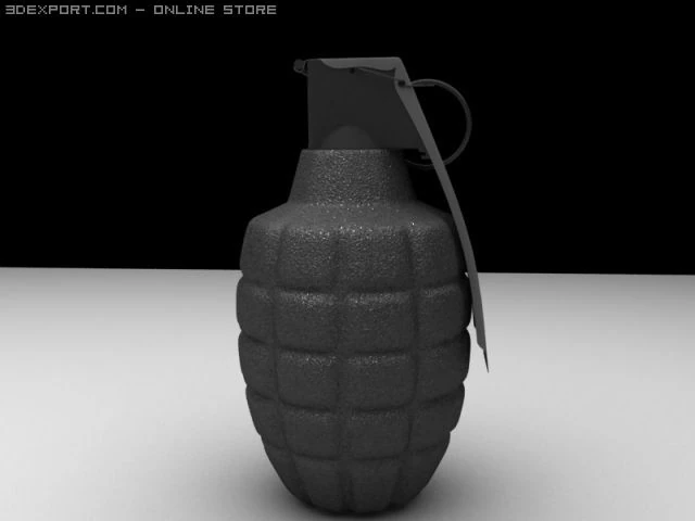 handgrenade 3D Model .c4d .max .obj .3ds .fbx .stl .blend 