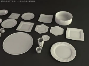 32 dishes 3D Model