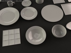 32 dishes 3D Model