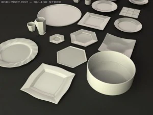 32 dishes 3D Model