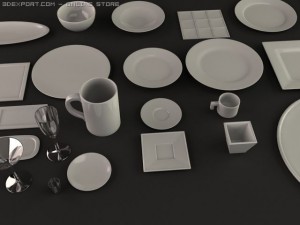 32 dishes 3D Model