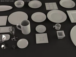 32 dishes 3D Model