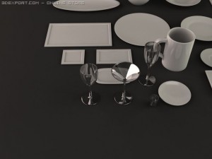 32 dishes 3D Model
