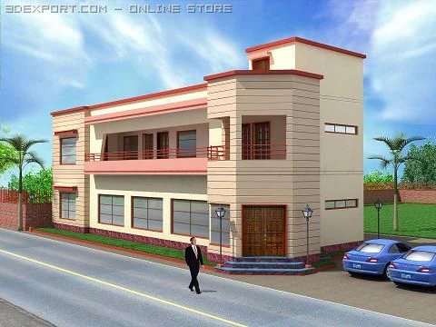 factory office 3D Model .c4d .max .obj .3ds .fbx .stl .blend 