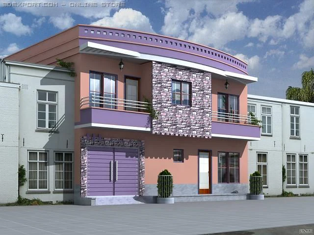 commercial residential 3D Model .c4d .max .obj .3ds .fbx .stl .blend 