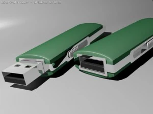 उ स बी फ्लैश ड्राइव 3D मॉडल