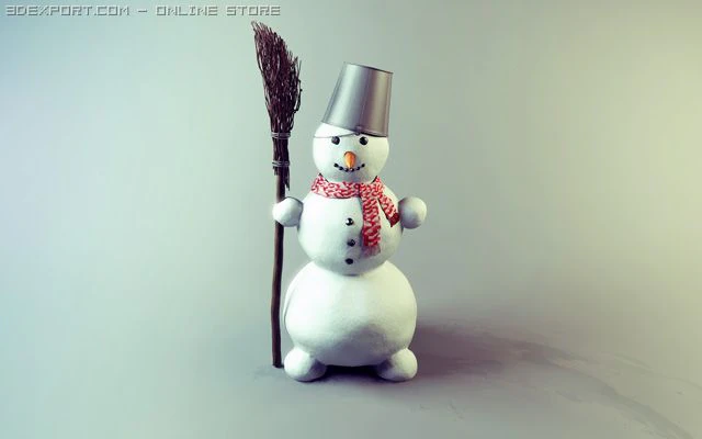 눈사람 3D 모델 .c4d .max .obj .3ds .fbx .stl .blend 