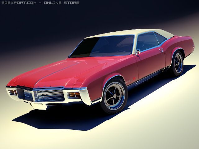 1969 buick riviera gs 3D Model .c4d .max .obj .3ds .fbx .stl .blend