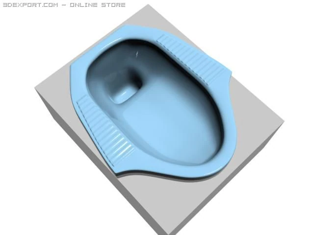 squat toilet kloset jongkok 3D Model .c4d .max .obj .3ds .fbx .stl .blend 