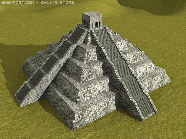 Maya Pyramid 3D Model in Buildings 3DExport