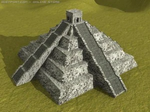 pyramide maya Modèle 3D