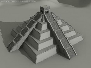 maya pyramid Modello 3D