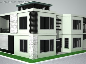 contemporary forest inspired house 3D Model