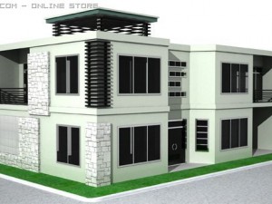 contemporary forest inspired house 3D मॉडल