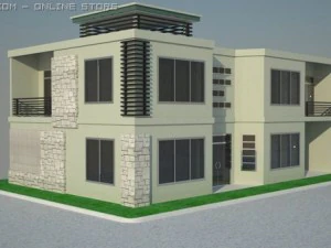 contemporary forest inspired house 3D Model