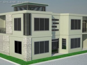 contemporary forest inspired house 3D मॉडल
