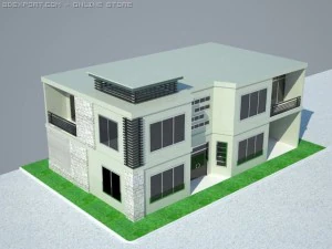 contemporary forest inspired house 3D Model