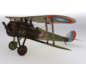 nieuport 28 c1 french ww1 biplane fighter 3D Model