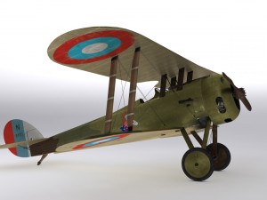 nieuport 28 c1 french ww1 biplane fighter Modelo 3D