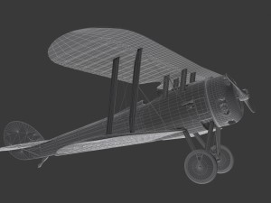 nieuport 28 c1 french ww1 biplane fighter Modelo 3D