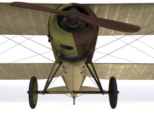 nieuport 28 c1 french ww1 biplane fighter Modelo 3D