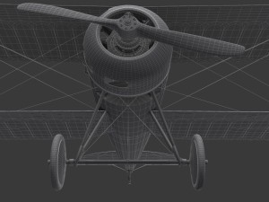 nieuport 28 c1 french ww1 biplane fighter Modelo 3D
