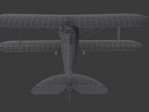 nieuport 28 c1 french ww1 biplane fighter 3D Model