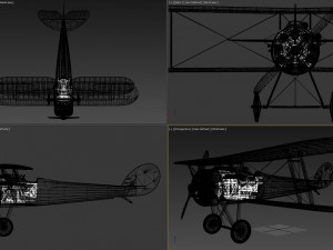 nieuport 28 c1 french ww1 biplane fighter Modelo 3D
